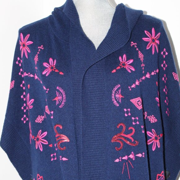 NWT Johnny Was Biya JW Workshop The Classic Cape Embroidered Hooded O/S One Size - Picture 6 of 10